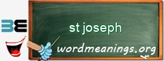 WordMeaning blackboard for st joseph